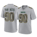 Vanessashop GB.Packers #90 Lukas Van Ness Player Gray Atmosphere Fashion Home Game Stitched Jerseys