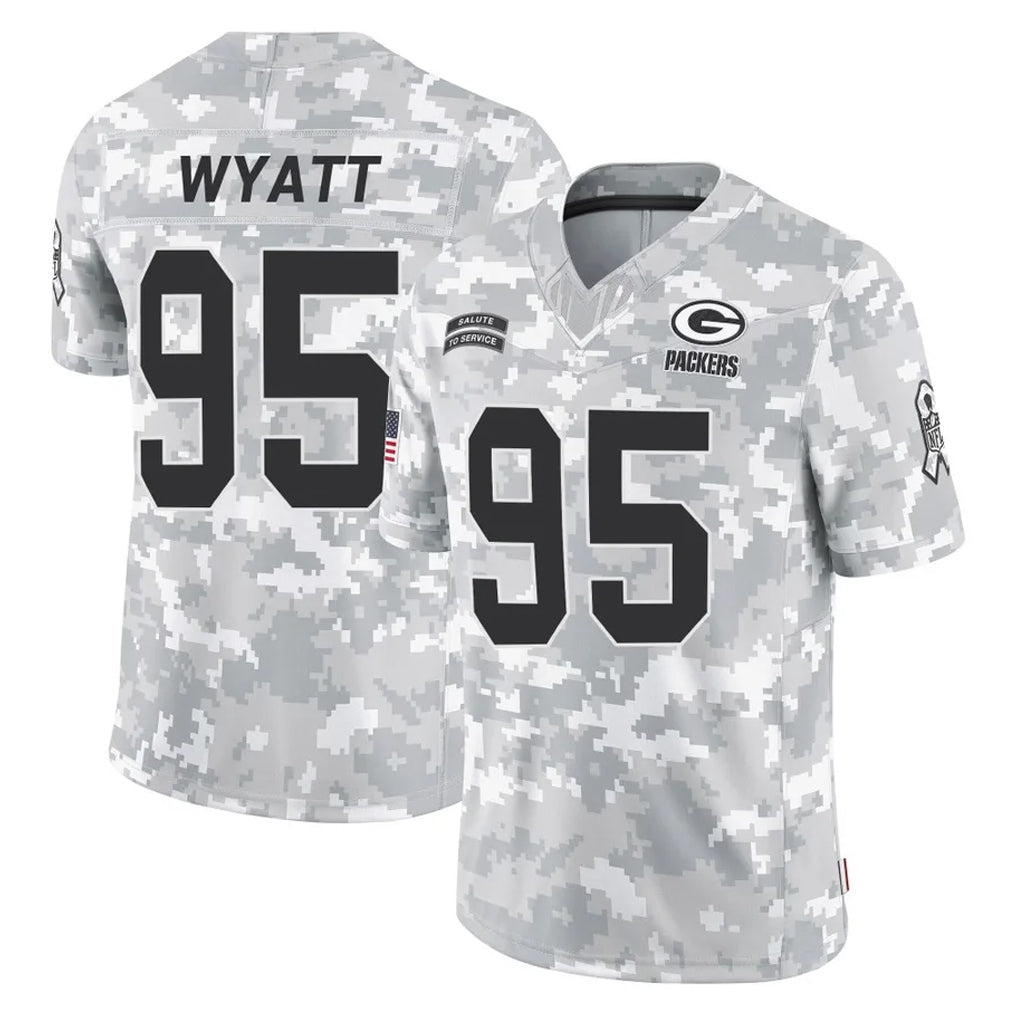Vanessashop GB.Packers #95 Devonte Wyatt Player Arctic Camo Salute To Service Limited Stitched Jerseys