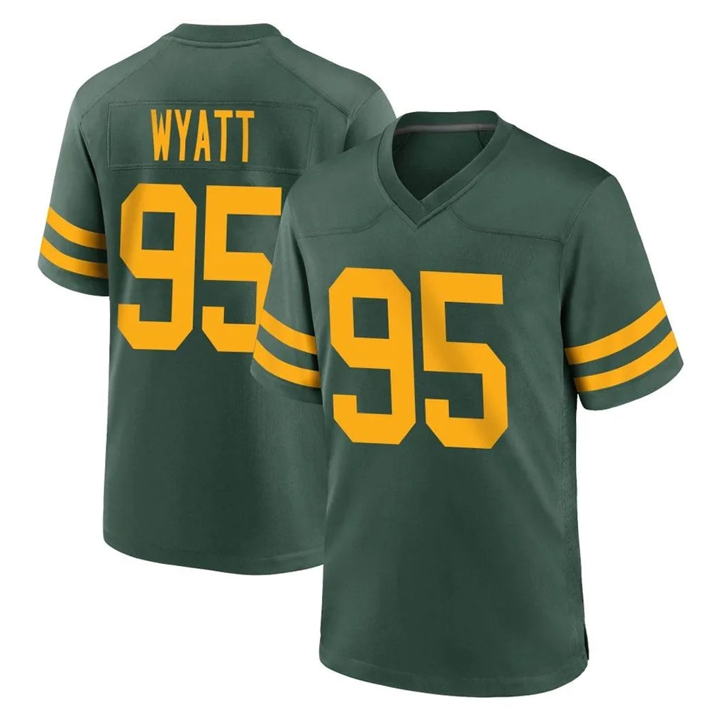 Vanessashop GB.Packers #95 Devonte Wyatt Player Green Alternate Home Game Stitched Jerseys
