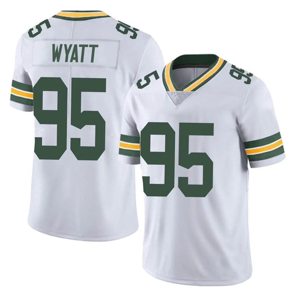 Vanessashop GB.Packers #95 Devonte Wyatt Player White Vapor Untouchable Limited Home Game Stitched Jerseys
