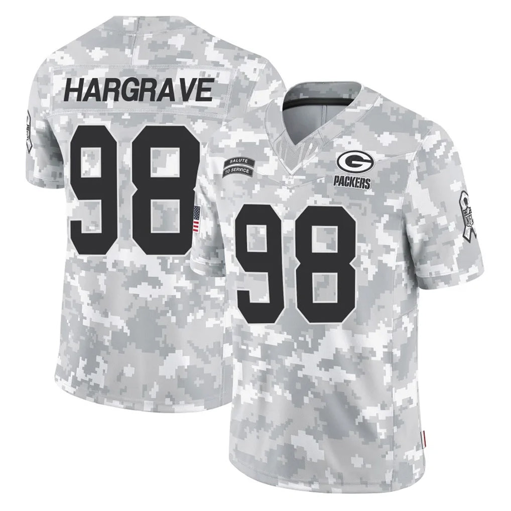 Vanessashop GB.Packers #98 Javon Hargrave Player Arctic Camo Salute To Service Limited Stitched Jerseys