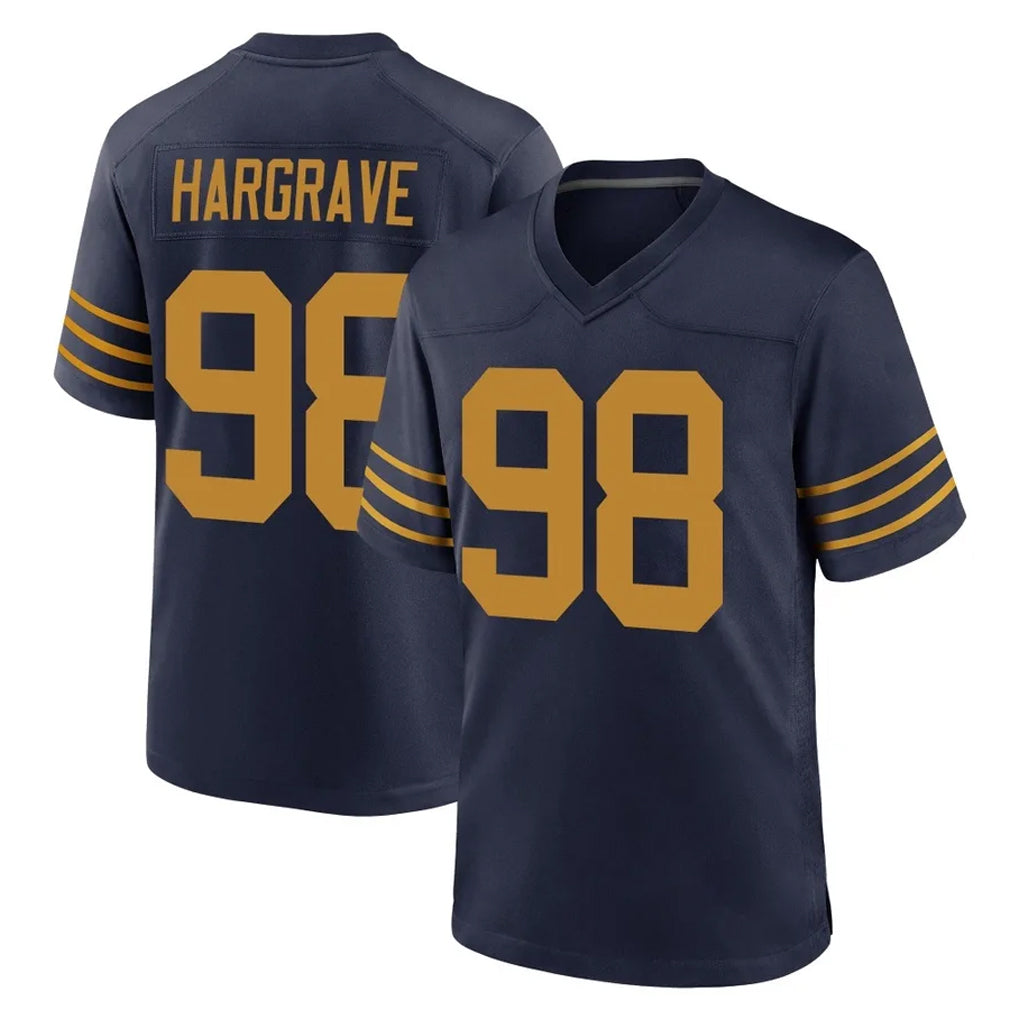 Vanessashop GB.Packers #98 Javon Hargrave Player Navy The 1923 Classic Home Game Stitched Jerseys