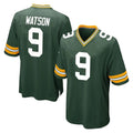 Vanessashop GB.Packers #9 Christian Watson Player Green Home Game Stitched Jerseys