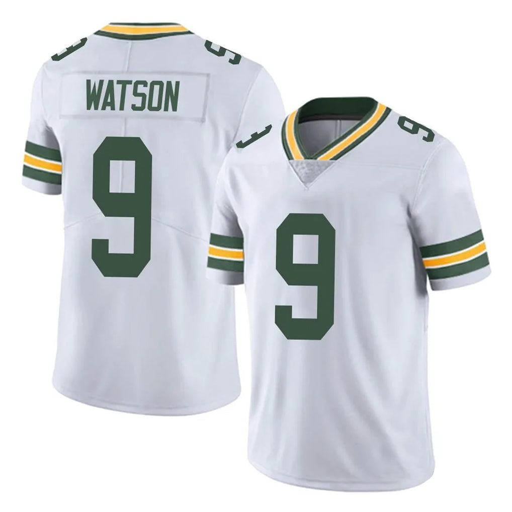 Vanessashop GB.Packers #9 Christian Watson Player White Vapor Untouchable Limited Home Game Stitched Jerseys