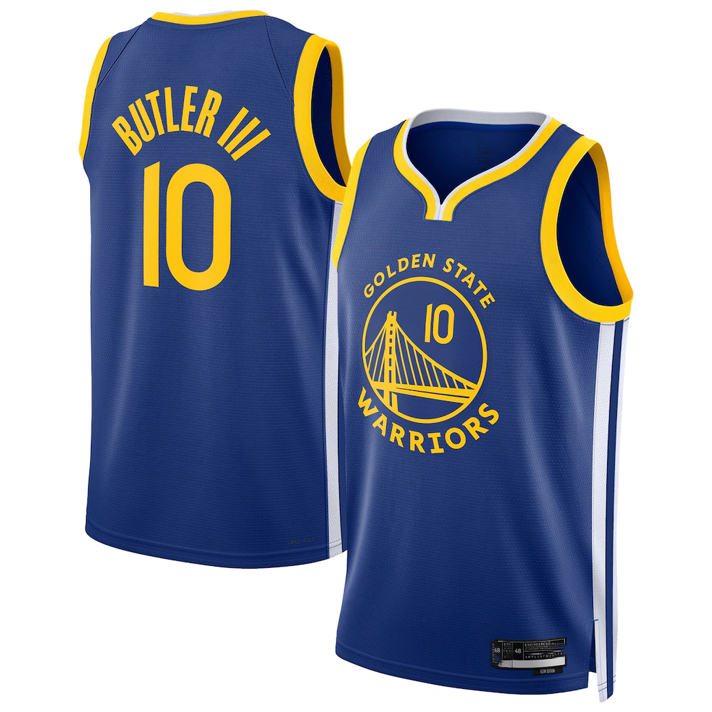 Vanessashop GS.Warriors #10 Jimmy Butler III Royal Swingman Player Jerseys - Icon Edition