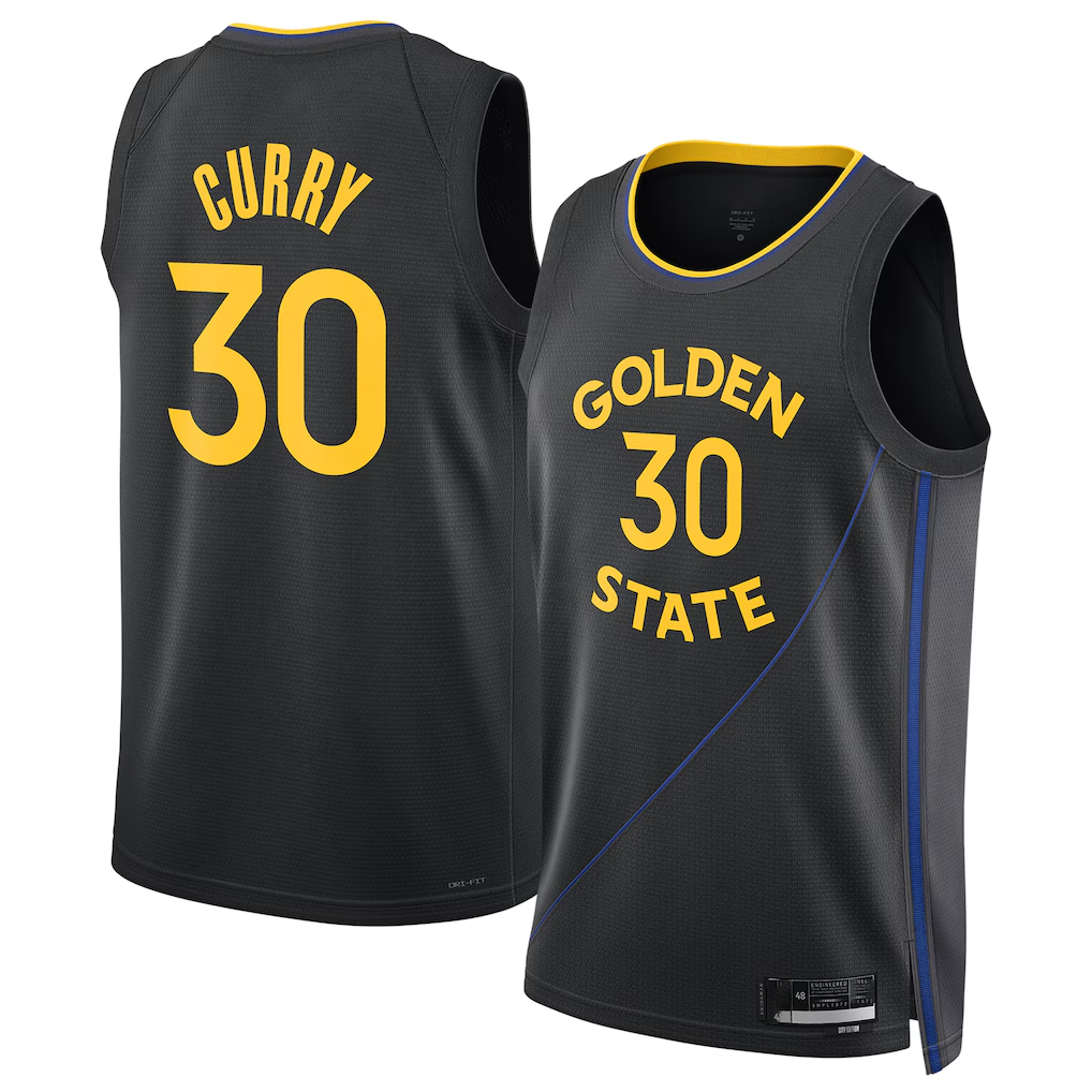 Vanessashop GS.Warriors #30 Stephen Curry Black 202425 Swingman Jerseys - Statement Edition