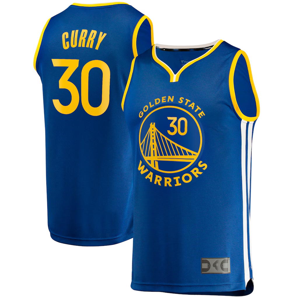 Vanessashop GS.Warriors #30 Stephen Curry Royal Big & Tall Fast Break Player Jerseys - Icon Edition