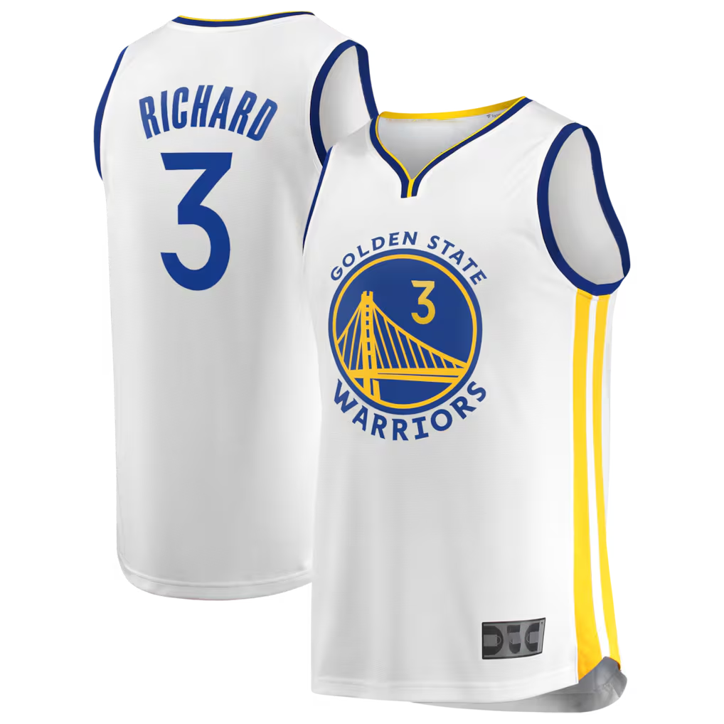 Vanessashop GS.Warriors #3 Will Richard White Fast Break Replica Player Jerseys - Association Edition
