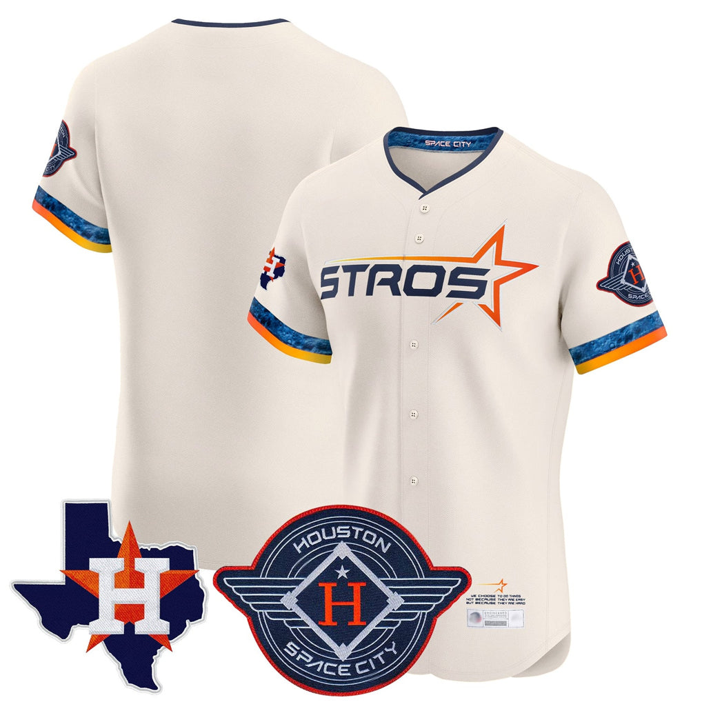 Vanessashop H.Astros Cream City Connect Texas Patch Vapor Premier Blank Player Limited Elite Home Stitched Jerseys