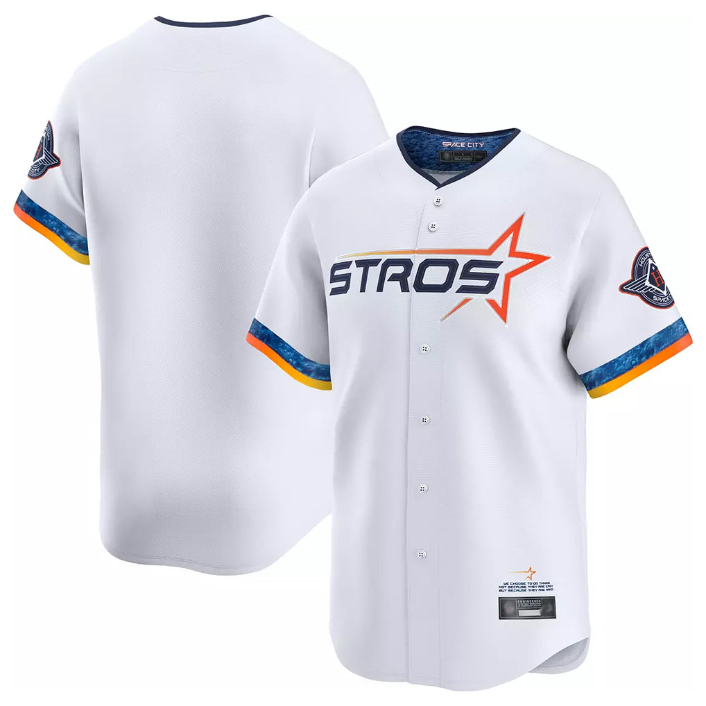 Vanessashop H.Astros White City Connect Limited Home Blank Player Stitched Jerseys