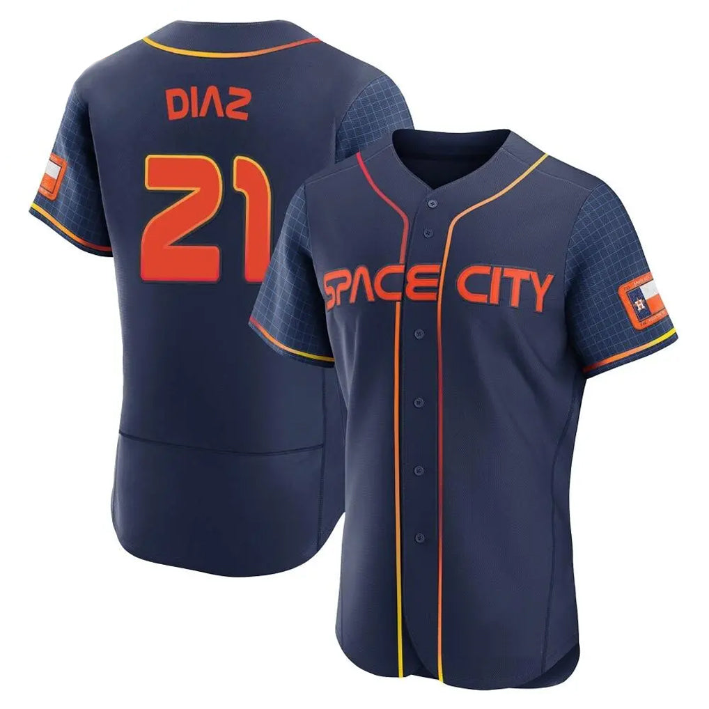 Vanessashop H.Astros #21 Yainer Diaz Player Navy City Connect Limited Elite Home Stitched Jerseys