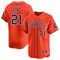 Vanessashop H.Astros #21 Yainer Diaz Player Orange Home Limited Stitched Jerseys