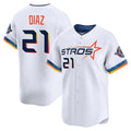 Vanessashop H.Astros #21 Yainer Diaz Player White City Connect Limited Home Stitched Jerseys