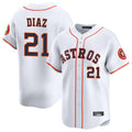Vanessashop H.Astros #21 Yainer Diaz Player White Home Limited Stitched Jerseys