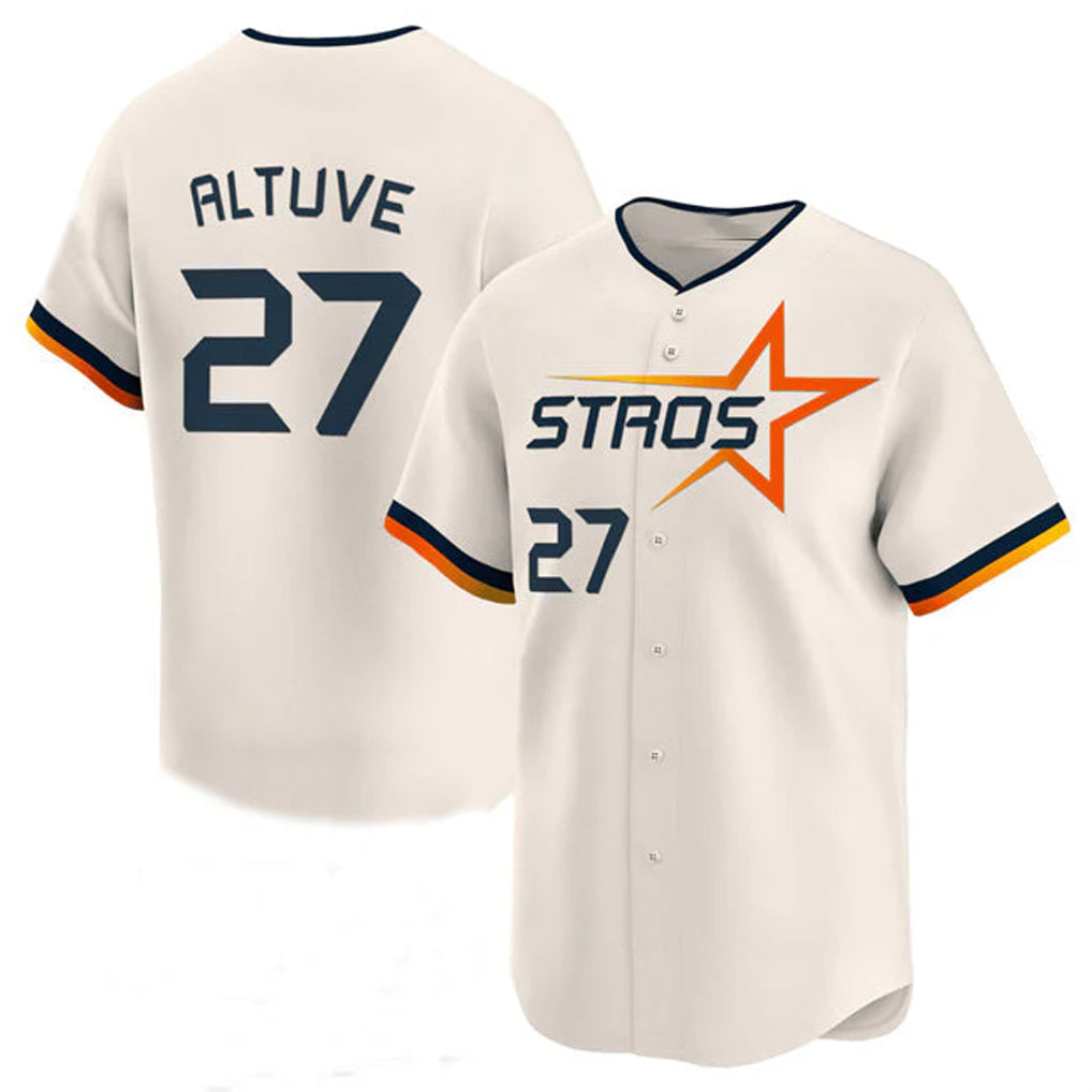 Vanessashop H.Astros #27 Jose Altuve Player Cream City Connect Limited Home Stitched Jerseys