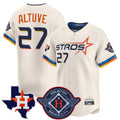 Vanessashop H.Astros #27 Jose Altuve Player Cream City Connect Texas Patch Vapor Premier Limited Home Stitched Jerseys