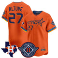 Vanessashop H.Astros #27 Jose Altuve Player Orange City Connect Texas Patch Vapor Premier Limited Home Stitched Jerseys