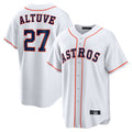 Vanessashop H.Astros #27 Jose Altuve Player White Home Game Stitched Jerseys