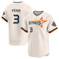 Vanessashop H.Astros #3 Jeremy Pe?a Player Cream Limited Home Stitched Jerseys