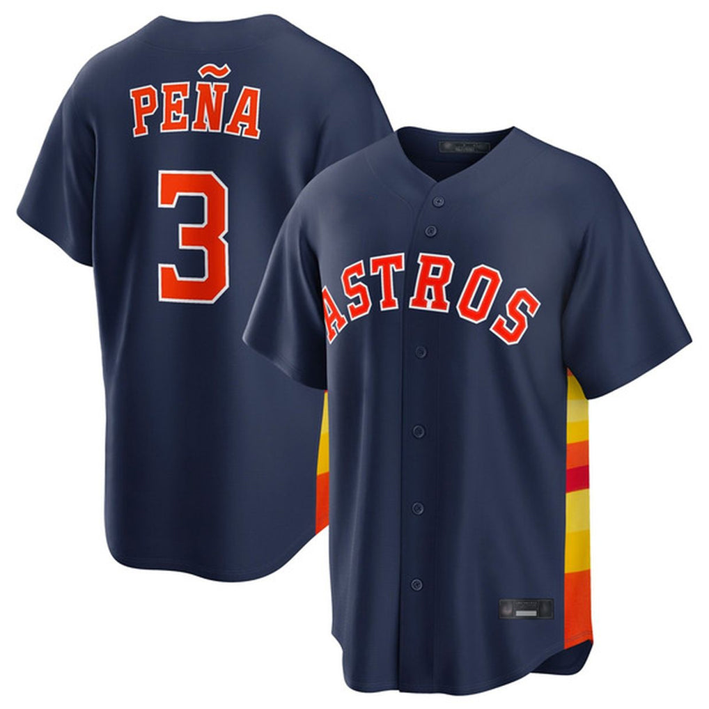 Vanessashop H.Astros #3 Jeremy Pe?a Player Navy Home Game Stitched Jerseys