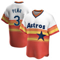 Vanessashop H.Astros #3 Jeremy Pe?a Player Rainbow Cooperstown Collection T-shirt Stitched Jerseys
