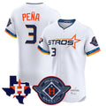 Vanessashop H.Astros #3 Jeremy Pe?a Player White City Connect Texas Patch Vapor Premier Limited Elite Home Stitched Jerseys