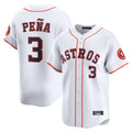 Vanessashop H.Astros #3 Jeremy Pe?a Player White Home Limited Stitched Jerseys