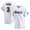 Vanessashop H.Astros #3 Jeremy Pe?a Player White Throwback Cooperstown Collection Limited Stitched Jerseys