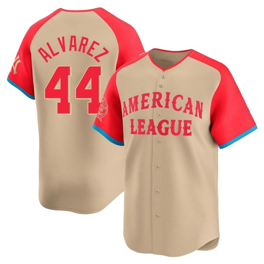 Vanessashop H.Astros #44 Yordan Alvarez Player Cream American League All-Star Game Limited Stitched Jerseys
