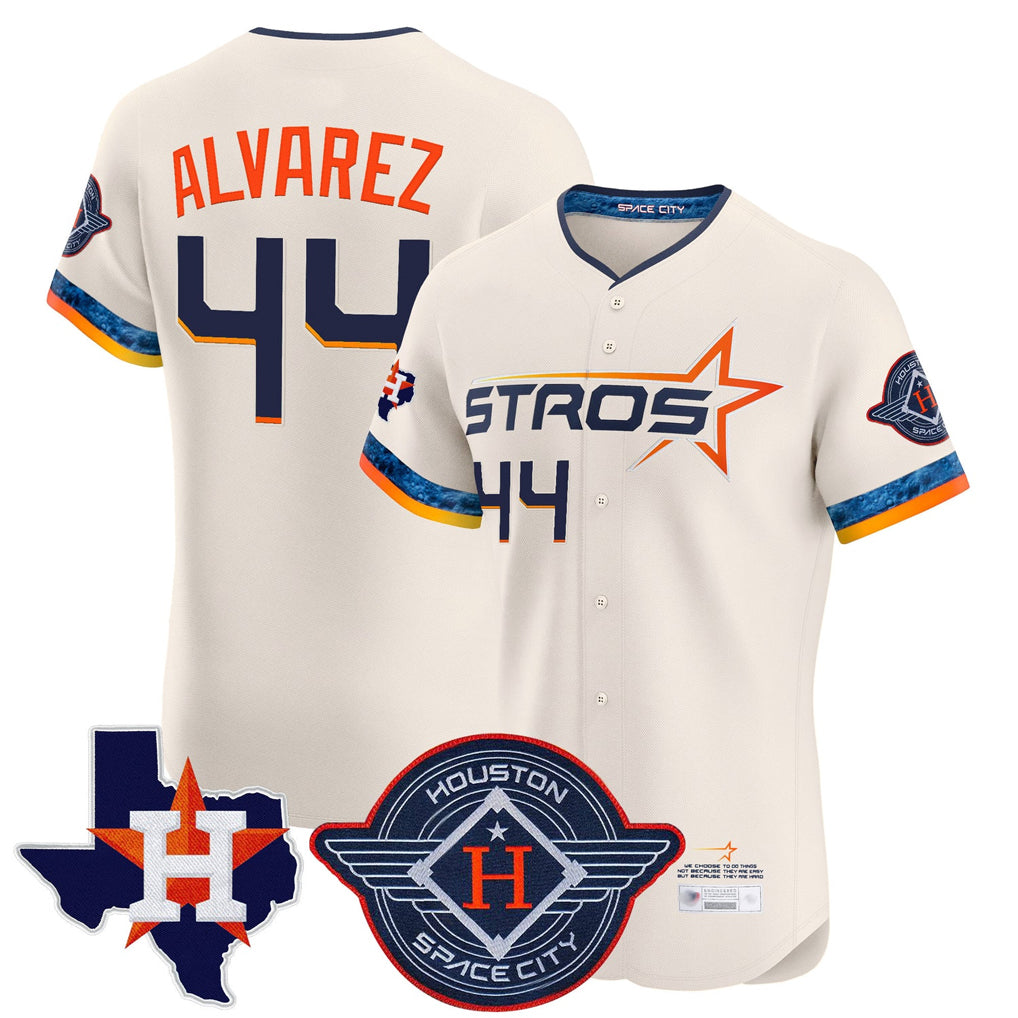 Vanessashop H.Astros #44 Yordan Alvarez Player Cream City Connect Texas Patch Vapor Premier Limited Elite Home Stitched Jerseys