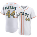 Vanessashop H.Astros #44 Yordan Alvarez Player Gold Collection Limited Elite Home Stitched Jerseys