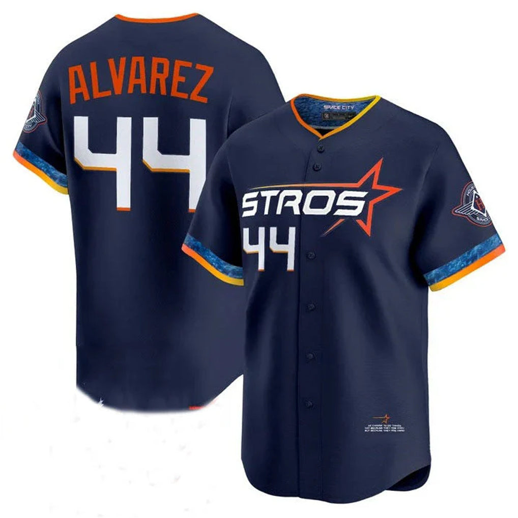 Vanessashop H.Astros #44 Yordan Alvarez Player Navy City Connect Limited Home Stitched Jerseys