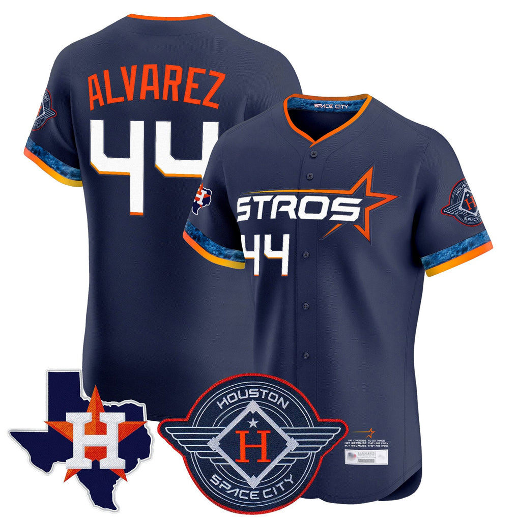 Vanessashop H.Astros #44 Yordan Alvarez Player Navy City Connect Texas Patch Vapor Premier Limited Elite Home Stitched Jerseys