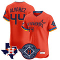 Vanessashop H.Astros #44 Yordan Alvarez Player Orange City Connect Texas Patch Vapor Premier Limited Elite Home Stitched Jerseys