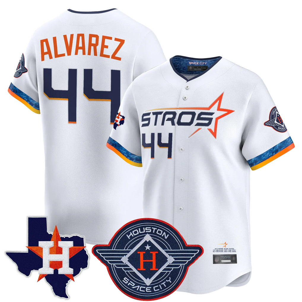 Vanessashop H.Astros #44 Yordan Alvarez Player White City Connect Texas Patch Vapor Premier Limited Home Stitched Jerseys