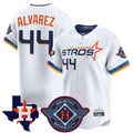 Vanessashop H.Astros #44 Yordan Alvarez Player White City Connect Texas Patch Vapor Premier Limited Home Stitched Jerseys
