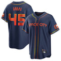 Vanessashop H.Astros #45 Tatsuya Imai Player Navy City Connect Home Game Stitched Jerseys