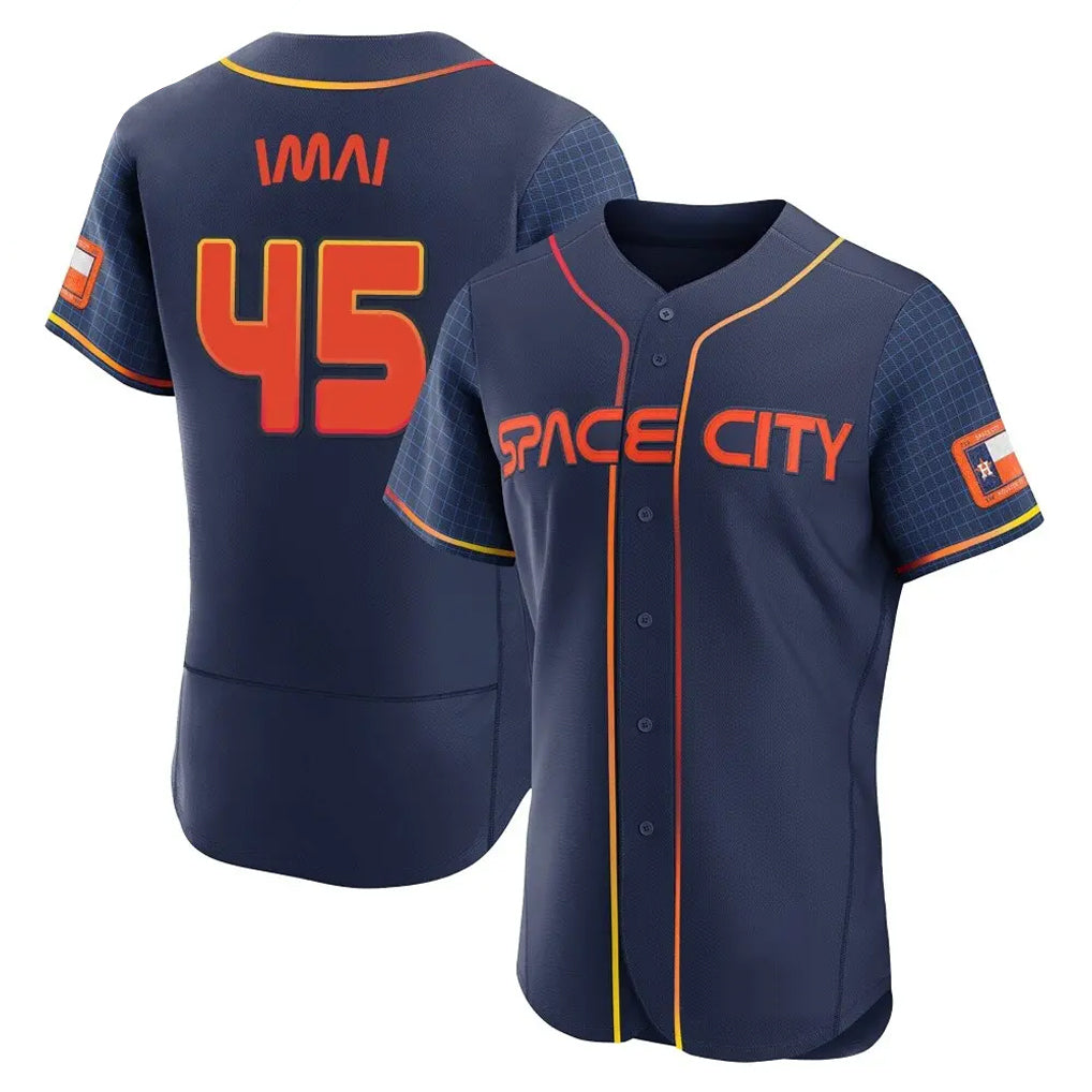 Vanessashop H.Astros #45 Tatsuya Imai Player Navy City Connect Limited Elite Home Stitched Jerseys
