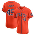 Vanessashop H.Astros #45 Tatsuya Imai Player Orange Home Limited Elite Stitched Jerseys