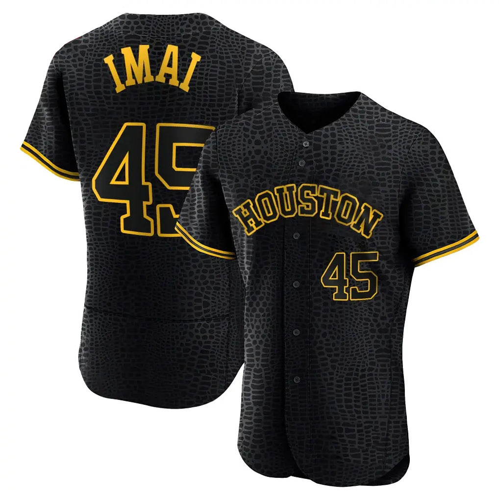 Vanessashop H.Astros #45 Tatsuya Imai Player Snake Skin City Limited Elite Home Stitched Jerseys