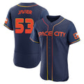 Vanessashop H.Astros #53 Cristian Javier Player Navy City Connect Limited Elite Home Stitched Jerseys