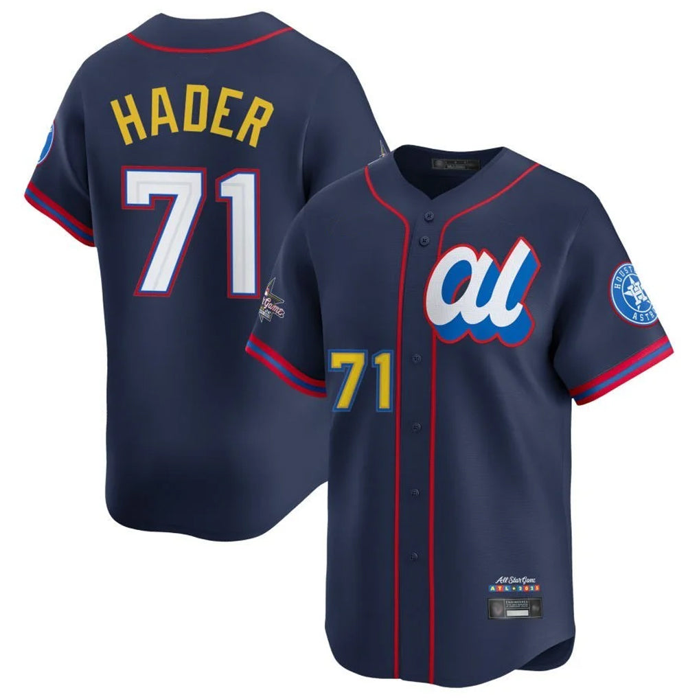 Vanessashop H.Astros #71 Josh Hader Player Navy American League All-Star Game Limited Stitched Jerseys