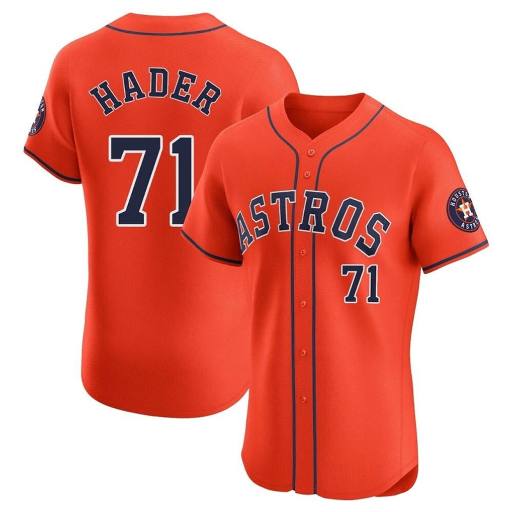 Vanessashop H.Astros #71 Josh Hader Player Orange Home Limited Elite Stitched Jerseys