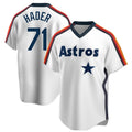 Vanessashop H.Astros #71 Josh Hader Player White Cooperstown Collection T-shirt Stitched Jerseys