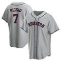 Vanessashop H.Astros #7 Craig Biggio Player Gray Home Game Stitched Jerseys