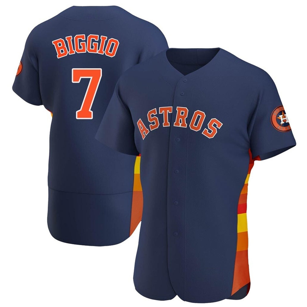 Vanessashop H.Astros #7 Craig Biggio Player Navy Home Limited Elite Stitched Jerseys
