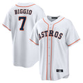 Vanessashop H.Astros #7 Craig Biggio Player White Home Game Stitched Jerseys