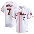 Vanessashop H.Astros #7 Craig Biggio Player White Home Limited Stitched Jerseys