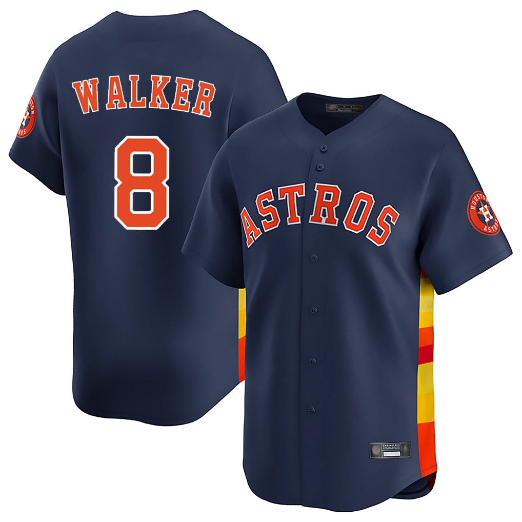 Vanessashop H.Astros #8 Christian Walker Player Navy Home Limited Stitched Jerseys
