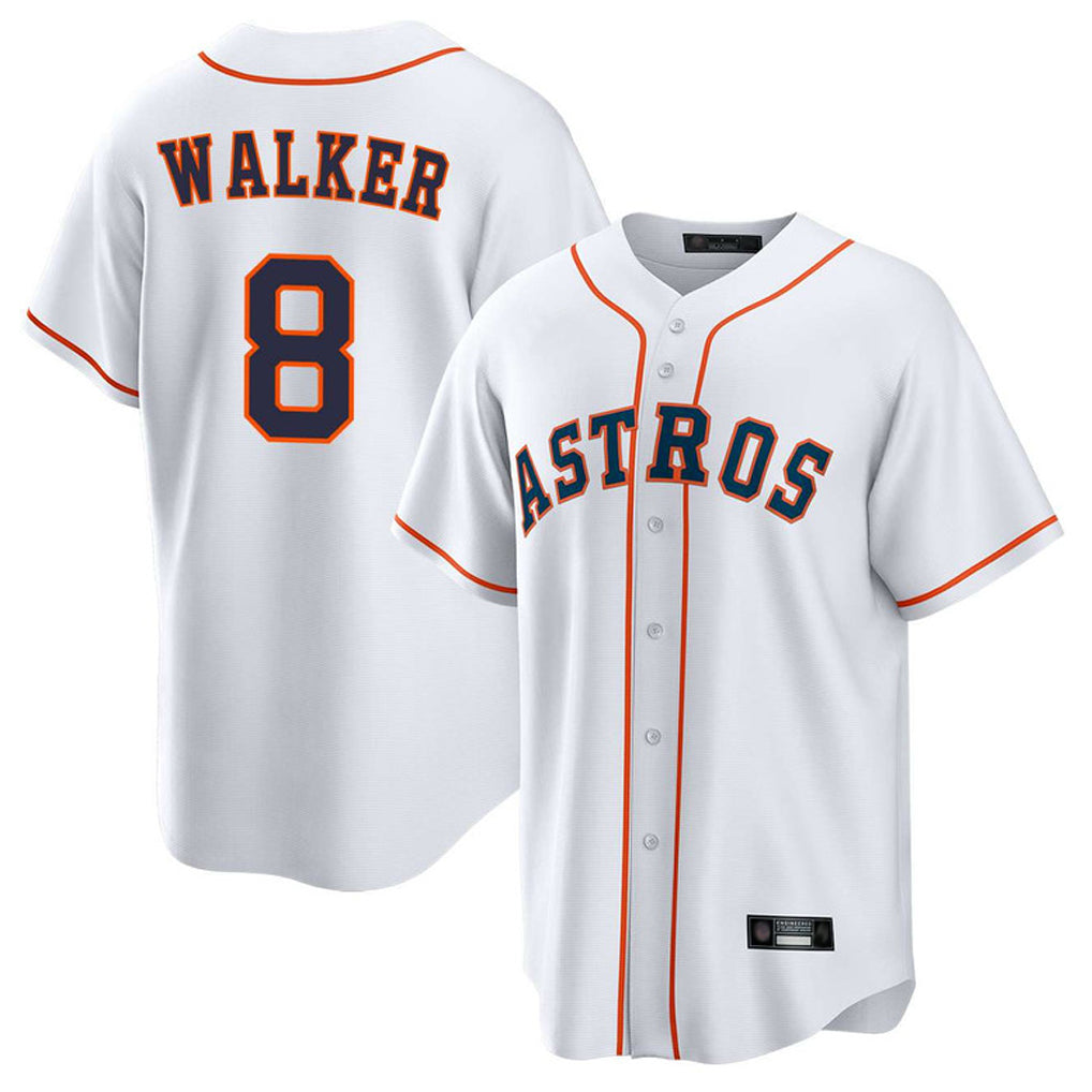 Vanessashop H.Astros #8 Christian Walker Player White Home Game Stitched Jerseys